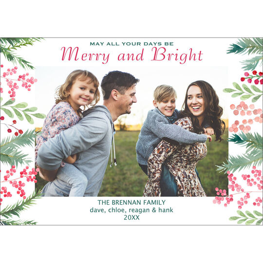 Merry and Bright Holiday Photo Cards